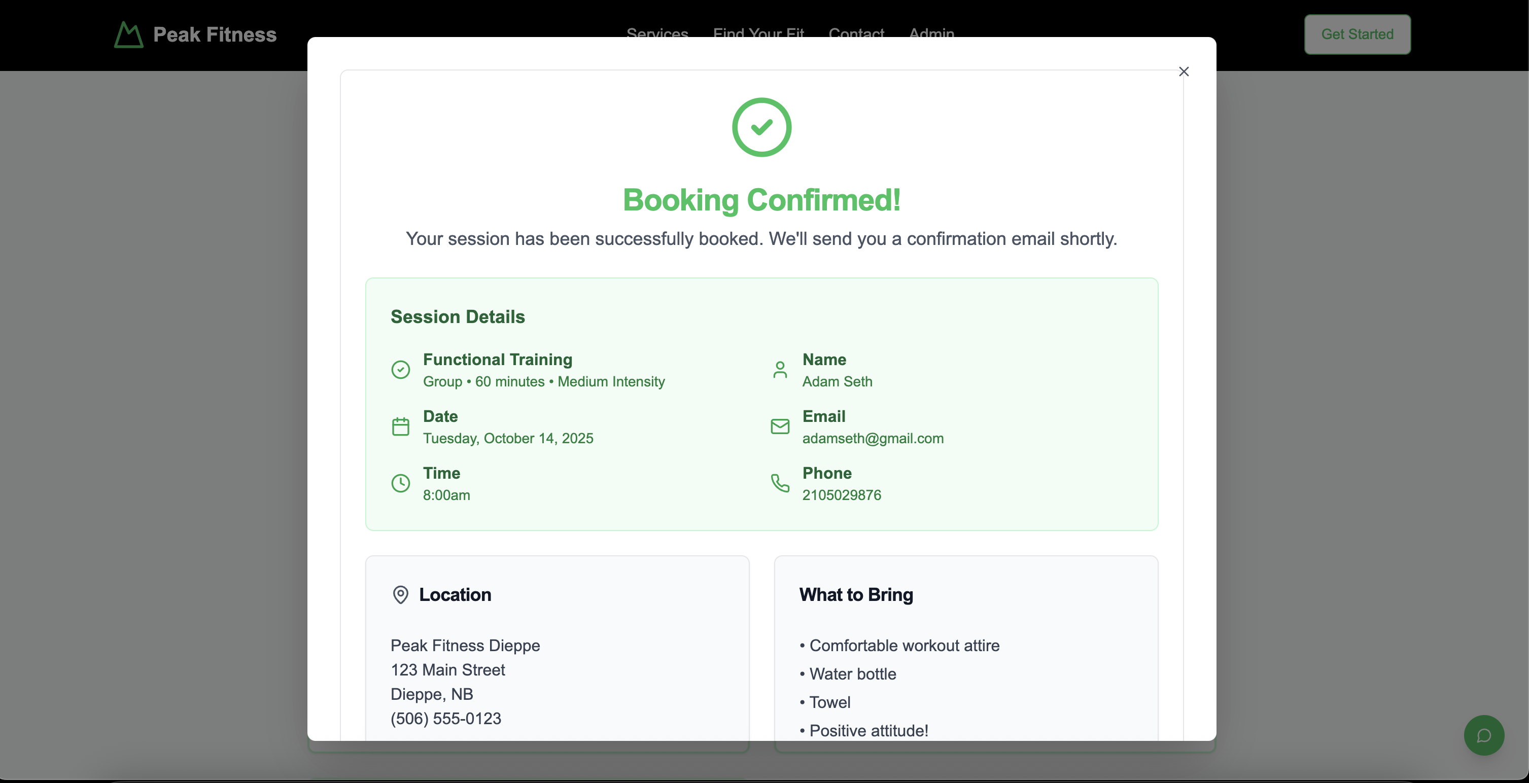 Fitness platform screenshot 7